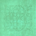 thumbnail image 1 of Ahgly Company Indoor Square Oriental Turquoise Blue Traditional Area Rugs, 8' Square, 1 of 4
