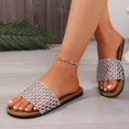 thumbnail image 5 of Ytobaz Slide Sandals for women Woven Mesh Flat Sandals Open Toe Slides Beach Vacation Travel Walking Daily Casual Dressy Comfortable Footwear, 5 of 9