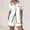 White, variant on ZZwxWA Satin Slik Pajamas Sets for Women Wave Trim Button Down Sleepwear Loose Shorts Summer Smooth 2 Piece Loungewear