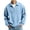 Light Blue, variant on Men's Quarter Zip Long Sleeve Shirts Cable Knit Mock Neck Polo Sweater Casual Pullover Sweater