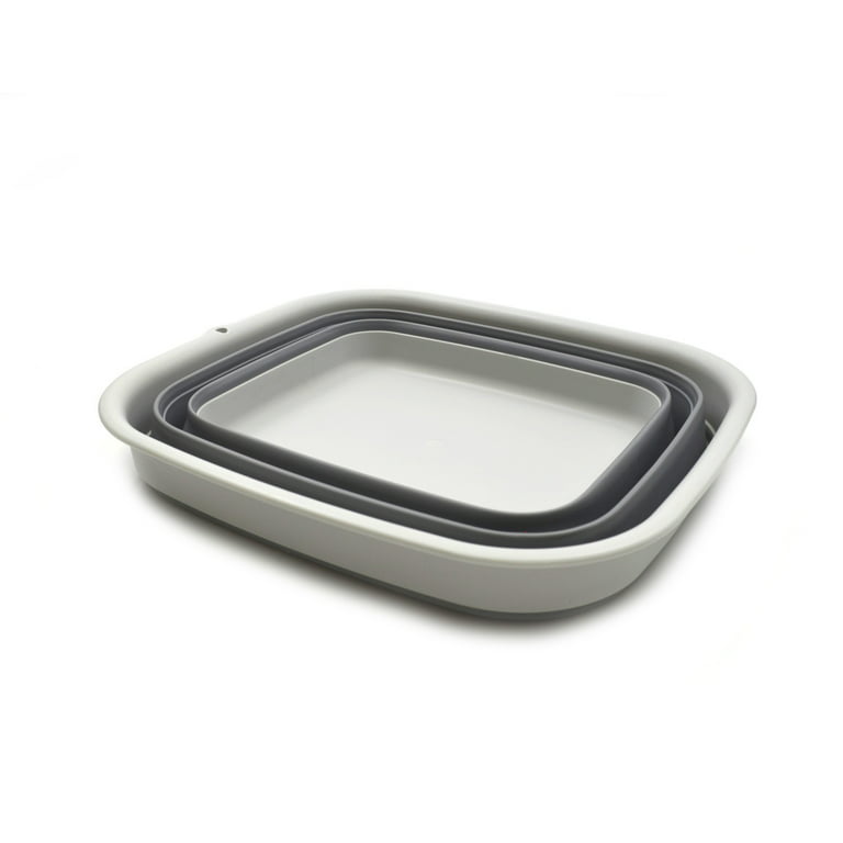 SAMMART 15L (3.9 Gallon) Collapsible Tub - Foldable Dish Tub - Portable  Washing Basin - Space Saving Plastic Washtub 