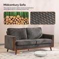 thumbnail image 5 of Ktaxon Corduroy Loveseat Sturdy Build, 2 Seater Sofa Solid Wood Frame, Living Room Couch Deep Seat for Small Space Apartment Home Dark Gray, 5 of 8