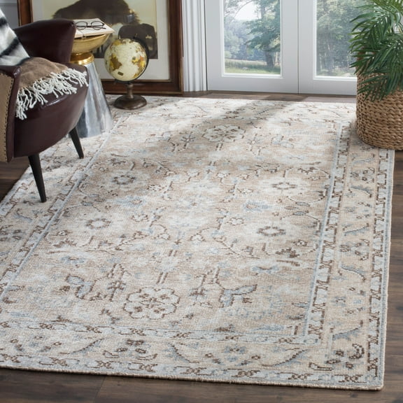 SAFAVIEH Maharaja Braden Border Area Rug, Beige/Ivory, 5' x 8'