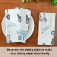 thumbnail image 6 of 1 Pack 20'' x20" Satin Table Napkins Dinner Napkins for wedding Party Decoration events Construction Vehicles, 6 of 6