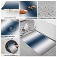 thumbnail image 6 of Gray Navy Blue Bath Mat 3 Piece Bathroom Rug Set, Modern Gradient Geometric Non Slip Bath Rug Contour Mat and Toilet Lid Cover, Absorbent Shower Mats Soft Bath Rugs and Mats Sets, 6 of 8