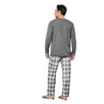 thumbnail image 2 of Men's long-sleeved long pants with round neck, casual and comfortable printed home wear set that can be worn outside, 2 of 6
