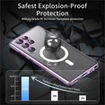 thumbnail image 4 of ELEHOLD Full Body Case for Samsung Galaxy S24 Ultra with Screen Protector Transparent Clear Plating Bumper Hard PC Magnetic Mag Safe Camera Lens Protector Shockproof Case for Samsung S24 Ultra,Black, 4 of 8