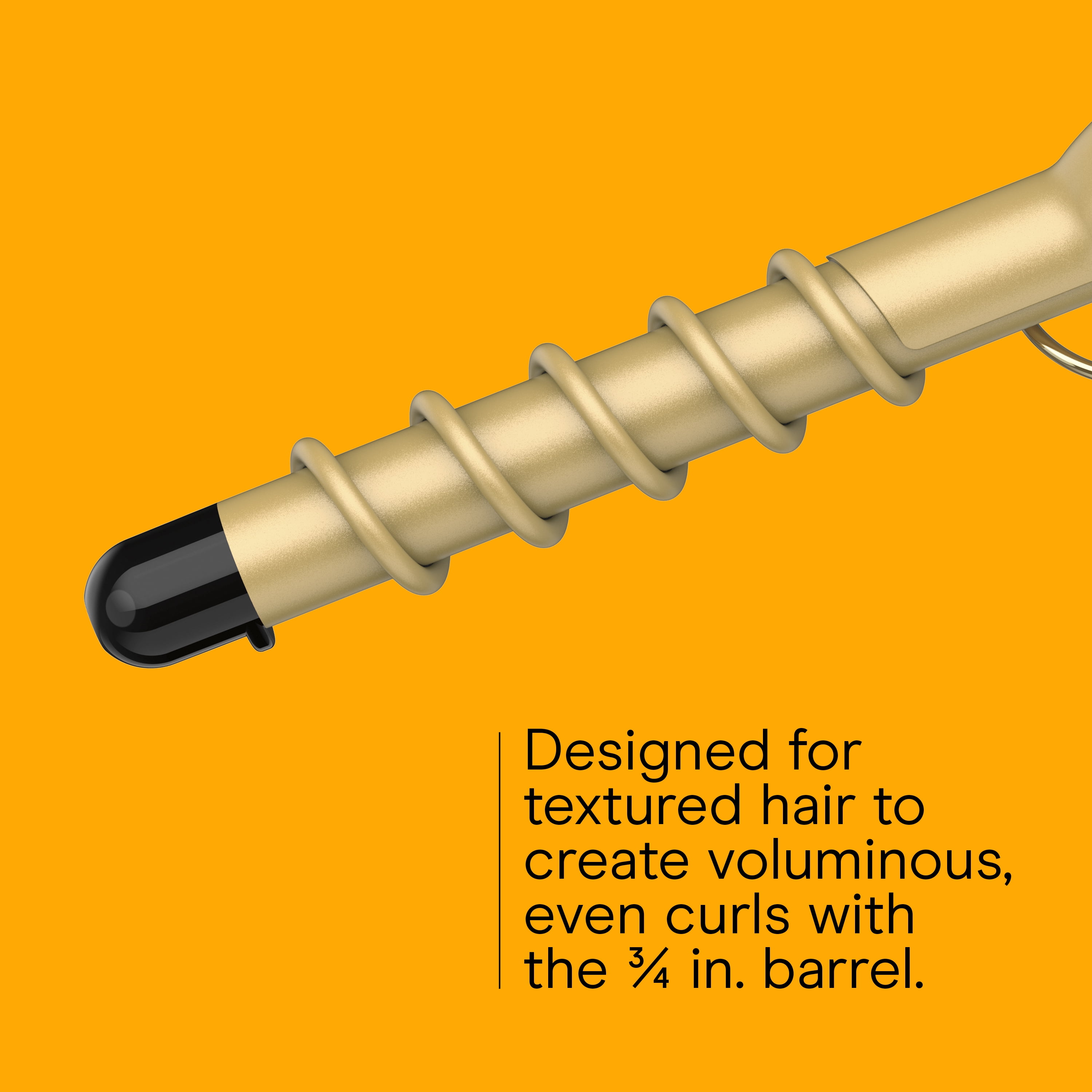 Conair Instant Heat ¾" Curling Iron for Textured Hair, Spiral Barrel, 25 Heat Settings