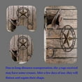 thumbnail image 4 of 4PCS/Set Vintage USA Flag Western Texas Star Shower Curtain set, Primitive Rustic Country Farmhouse Beige Wood Board Patriotic Bathroom Decor, Non-slip Bath Rugs Toilet Carpet, Berry Wreath, 4 of 7