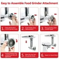 thumbnail image 6 of PQPO Meat Grinder Attachment Set for Kitchenaid Stand Mixer, Stainless Steel, Anti-Rust, 6 of 7