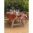 thumbnail image 3 of Outdoor Tablecloth with Umbrella Hole for Patio/Picnic/Party/Camping, Eastern Leaves Waterproof Table Cloth Rectangle Table Cover Washable, Vintage Red Brown Natural Branches Plants (60"x 120"), 3 of 9
