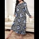 thumbnail image 4 of Camisón de Larga para Mujer, Estampado, Camiseta, Vestido de Dormir Mariposa Azul 4XL, 4 of 6