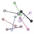 thumbnail image 5 of GKNET 8PCS/Set Mix Colorful Stainless Steel Ball Tongue Bar Ring Body Piercing Jew..X, 5 of 6