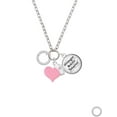 thumbnail image 2 of Delight Jewelry Silvertone Matthew 5:8 Eternity Ring - Light Pink Heart Nurse Strong Zoe Necklace, 2 of 4