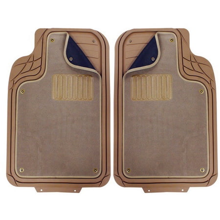 Car Floor Mats 4pc 2 In 1 Combo Universal Rubber Waterproof