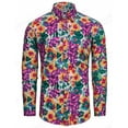 thumbnail image 1 of Camisa hawaiana de manga larga, camisa floral, camisas de moda para hombres, blusa de playa, blusas de flores, ropa para hombres, camisas con cuello vuelto, 1 of 6