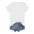 thumbnail image 4 of AWZXDE T-Shirts Élégants pour Femmes - T-Shirt à Manches Courtes Imprimé Col Rond pour Usage Quotidien Sorties Décontractées et Superposition, 4 of 4