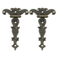 thumbnail image 2 of veasfak 4 Pcs Charnières de Porte Rétro, Décoratives avec Vis Charnières de Fesses Matériel Armoire Bronze, 2 of 9