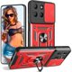 thumbnail image 1 of wonima11 Armor Case for Motorola Moto G15, Military Grade Shockproof Protection with Slide Camera Cover & 360° Rotatable Magnetic Ring Kickstand for Motorola Moto G15 SJ Red, 1 of 1