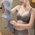 thumbnail image 6 of Amidoa Back-Smoothing Bras for Women Seamless Push-up Gray Solid Bra Brasieres for Womens XL, 6 of 9