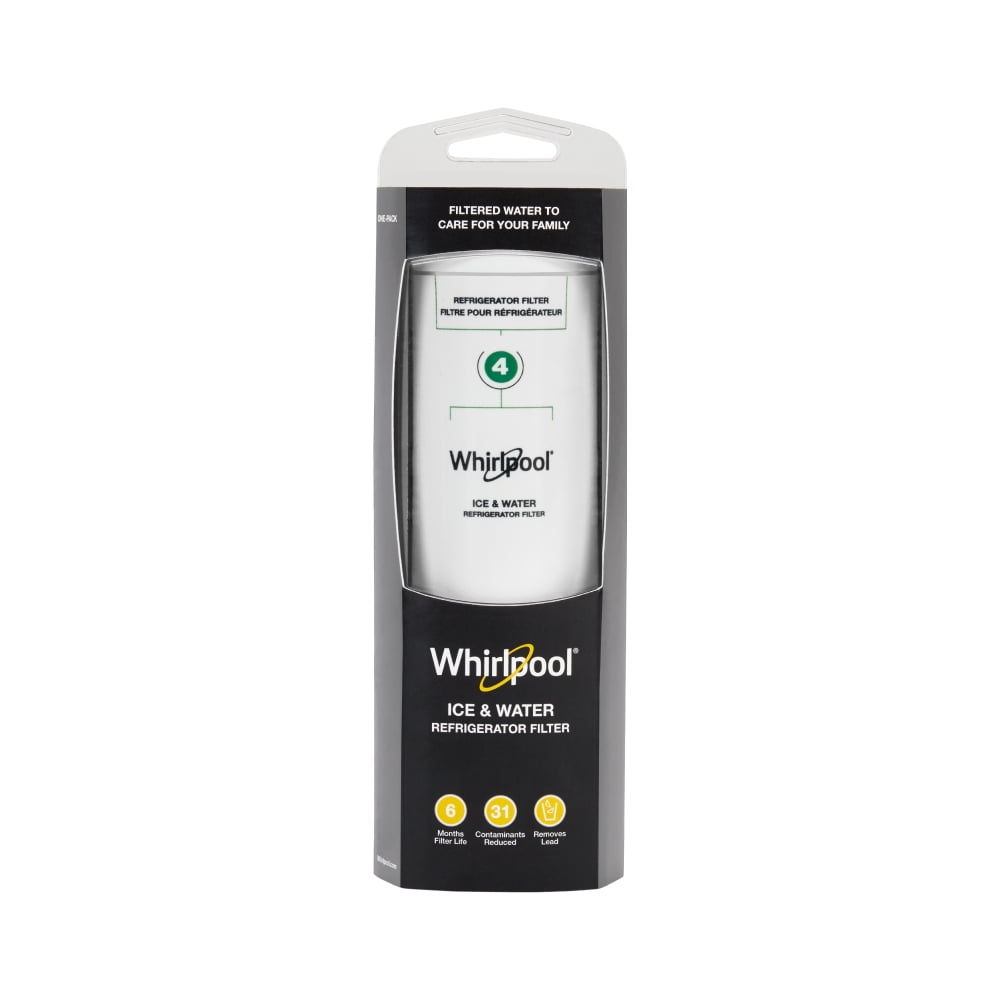 (2 pack) Everydrop by Whirlpool Ice and Water Refrigerator Filter 4, EDR4RXD1, Single-Pack, Green