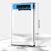 Zeiwohndc 2.5inch Transparently SATA to USB3.0 USB C Hard Drive Case Enclosure