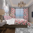 thumbnail image 3 of Designart 'Pattern with Roses' Modern & Contemporary Duvet Cover Set, 3 of 4