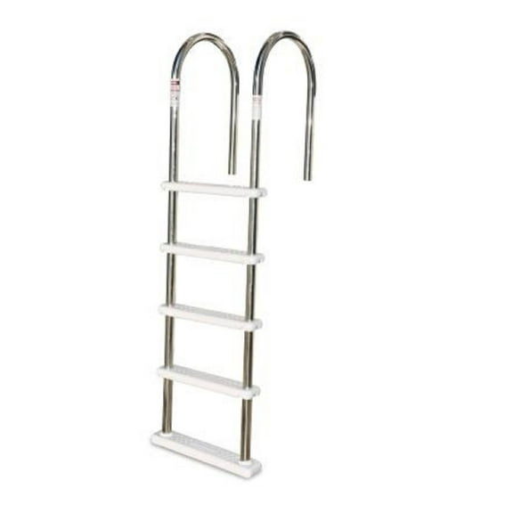 Swim Central Above Ground Pool Deck Ladder - 48" to 52"  Silver and White