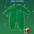 thumbnail image 4 of Gubotare Boys Long Sleeve Bodysuits for Casual Winter Christmas Day Baby Rompers (Green,12-18 Months), 4 of 5