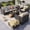 Beige, variant on HOYOA 7-Piece Patio Furniture Set, Outdoor Patio Sectional Furniture All-Weather Rattan Wicker Patio Conversation Set Outdoor Furniture for Backyard Balcony,Blue