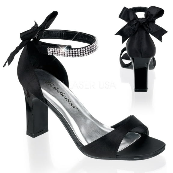 ROMANCE-372, 3 1/4" Square Heel Closed Back Sandal
