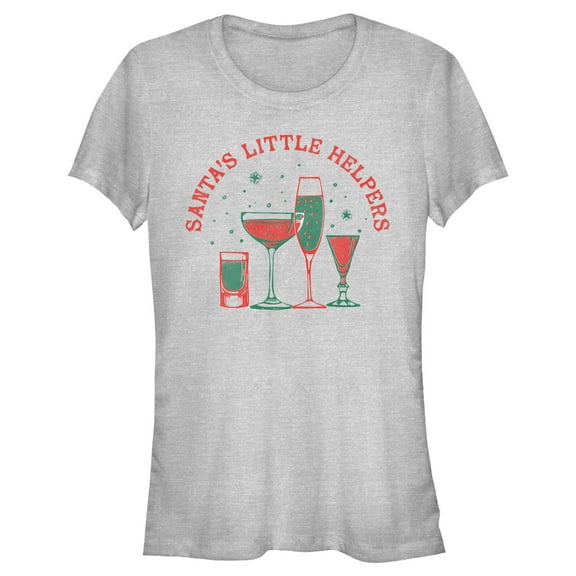 Junior's Lost Gods Santa's Helpers Graphic Tee Athletic Heather X Large