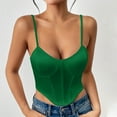 thumbnail image 2 of Womens Summer Tops,Womens Tank Tops Solid Color Sleeveless Halter Top Low Round Neck Tops Comfy Solid Casual Regular Crew Neck Shoulder Strap Tank Tops For Women Spring Tops For Women, 2 of 9