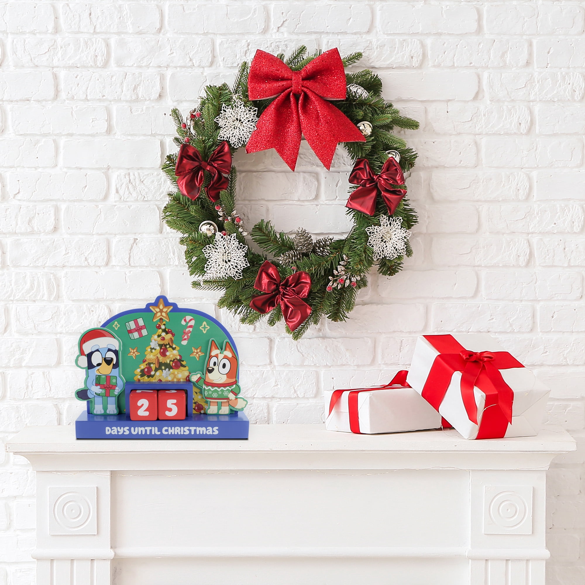 Bluey 8 inch MDF Countdown Calendar – Days Until Christmas Holiday Accent