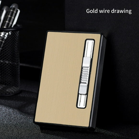 LongLiYi Home Products,Case With Built-in Lighter Windproof Refillable Butane Torch Lighter Automatic Ejection Case Dispenser Box