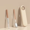 thumbnail image 4 of Compact Cutlery Set Camping Cutlery Set Lunchbox Non-slip Chopstick Tips, 4 of 11
