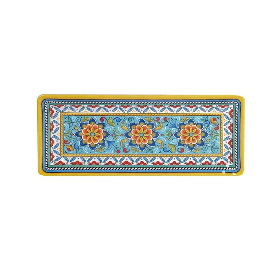 Certified International 28189 Melamine Heavy Weight Collection Portofino Rectangular Platter, 500 Grams, 19-inch Length
