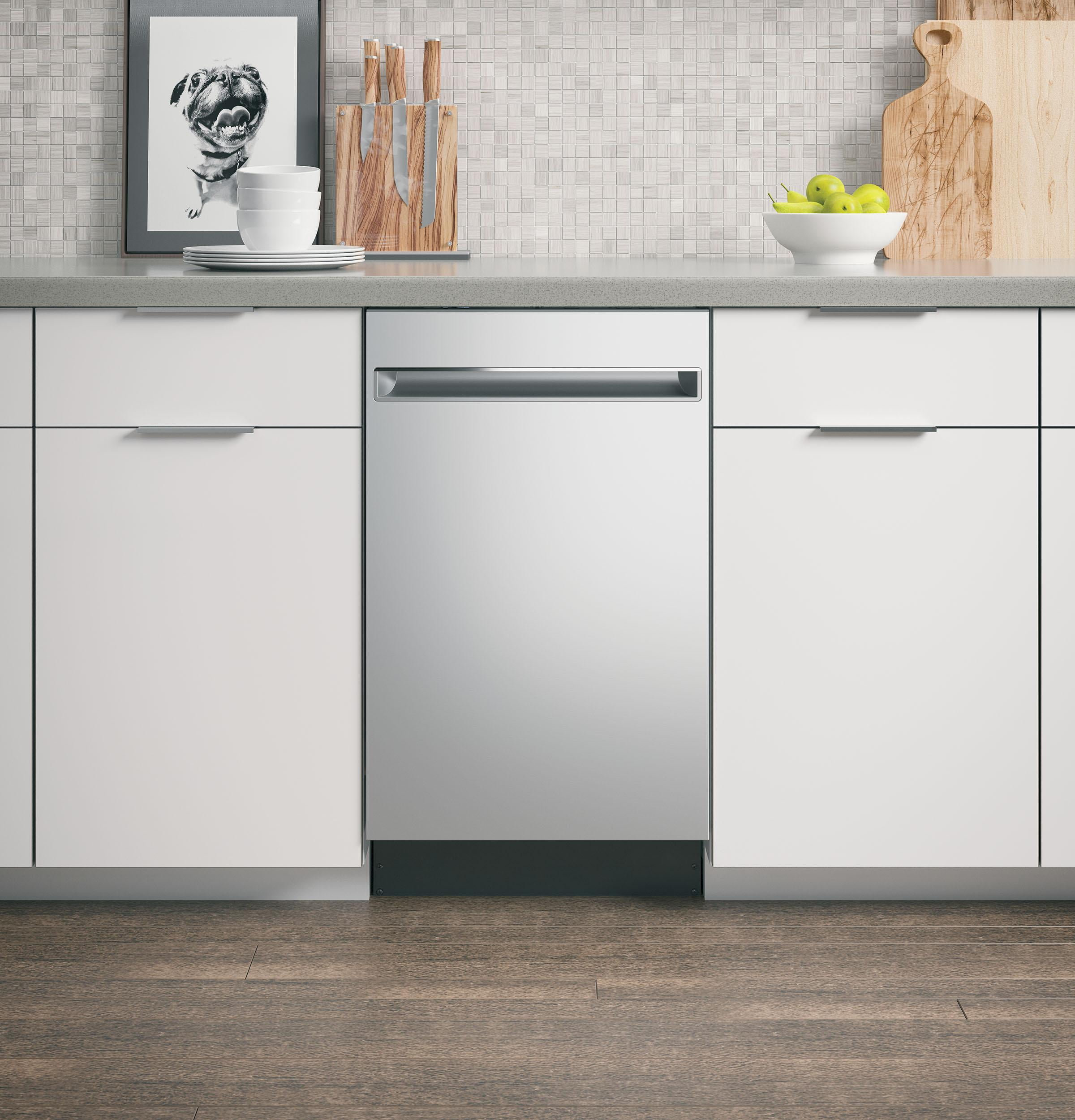 GE Appliances PDT145SSLSS 18 Inch Built In Fully Integrated Dishwasher Stainless Steel