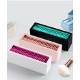 thumbnail image 2 of Soporte para brochas de maquillaje JAMW organizador de silicona para secado al aire color rosa, 2 of 4