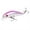 Lavender Silver, variant on Minnow Diving Fishing Lure, Hard Plastic Bait with High Carbon Steel Treble Hooks for Bass Trout Walleye, Lavender Silver, 3.74 Inch