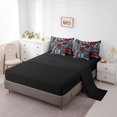 thumbnail image 3 of Erosebridal Ensembles de Literie pour Adolescents Taille Simple, Ensembles de Couette de Sport Extrême avec Draps, Rouge Bleu, Réversible 7 Pcs, 3 of 5
