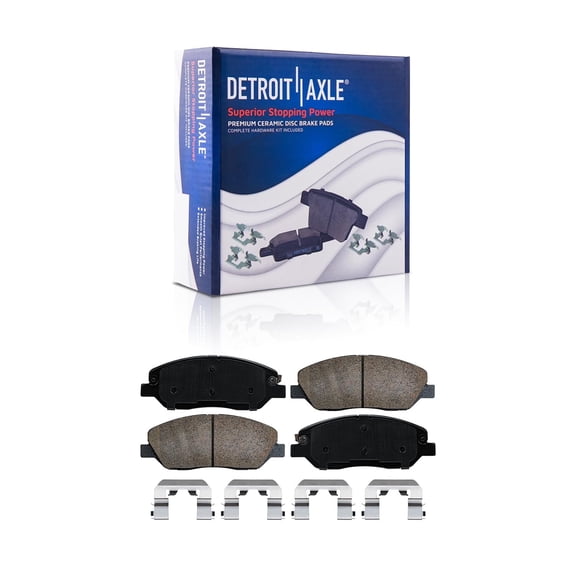 Detroit Axle - Front Ceramic Brake Pads for Hyundai Entourage, Santa Fe XL, Kia Sedona