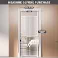 thumbnail image 6 of Slsy 75 Inch Extra Tall Cat Pet Gate, Adjustable 33.4"-35.8" Wide, No Drilling Pressure Mounted, Walk Through Swing Safety Gate for Pets, Double Door for Doorways, Stairs, Kitchen, House, 6 of 9