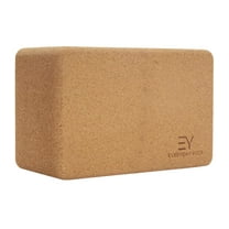 Everyday Yoga 5-Inch Cork Block, Beveled Edges, Lightweight, Smooth Finish for Support & Stability