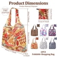 thumbnail image 2 of Tzdxfgl Reusable Shopping Bags with Handle 6 pack, Large Foldable Waterproof Grocery Tote Bags, Multicolor, 2 of 9