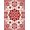 Red, Pattern 3, variant on ODIKA 4x6 Machine Washable Non-Slip Area Rug, Celtic Knotwork Border featuring Interwoven Medallions High Traffic Rug, Pink, 639612