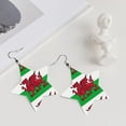 thumbnail image 5 of Leather Earrings Welsh Dragon Flag Decorative Star Faux Leather Earring Lightweight Dangle Drop Earrings For Women, 5 of 6