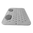 thumbnail image 2 of Alfombra de baño sin deslizamiento alfombra de ducha de drenaje rápido alfombra de baño portátil con taza de succión para interiores, baño de baño gris, 2 of 9