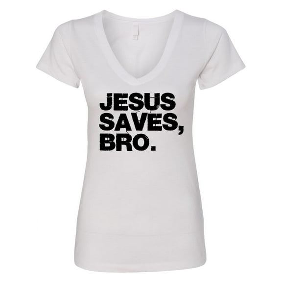Inktastic Jesus Saves, Bro. Women's V-Neck T-Shirt