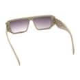 thumbnail image 7 of Womens Mod Flat Top Square Rectangle Beveled Diamond Cut Arm Plastic Sunglasses Grey - Smoke, 7 of 7